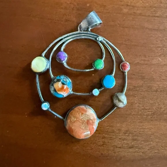 Colorful Planetary Pendant Sterling Silver - Picture 5 of 8